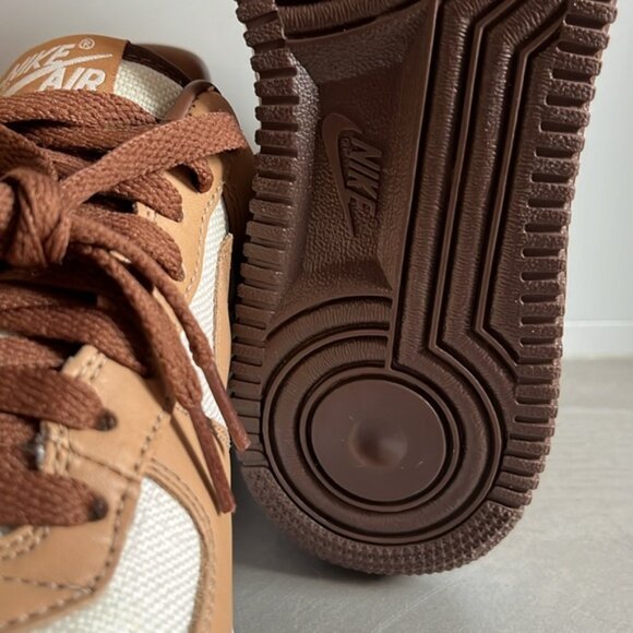 Sneaker Politics Nike Air Force 1 QS Natural, Underbrush and Acorn Sneakers